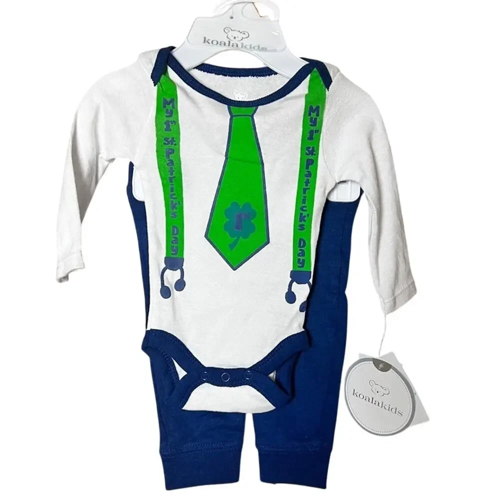 Koala Kids Newborn St Patrick's Day Matching Set Sz NB